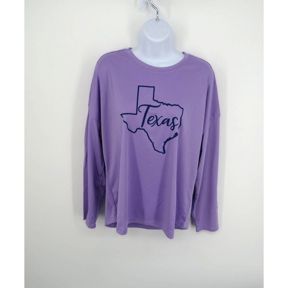 Texas Graphic Women's Purple Long Sleeve Shirt "The Lone Star State" NWT